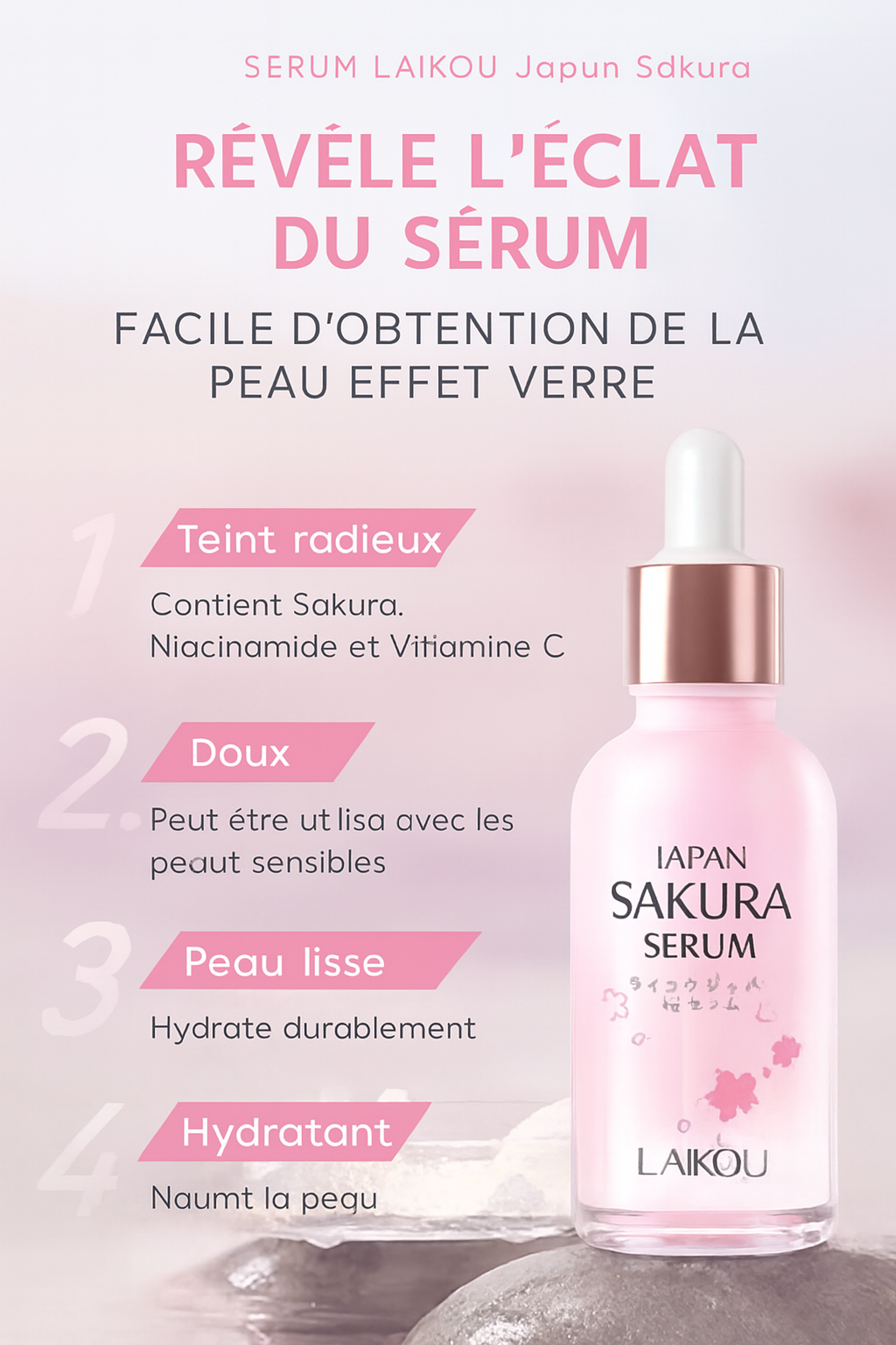 Sérum Hydratant et Anti Age SAKURA