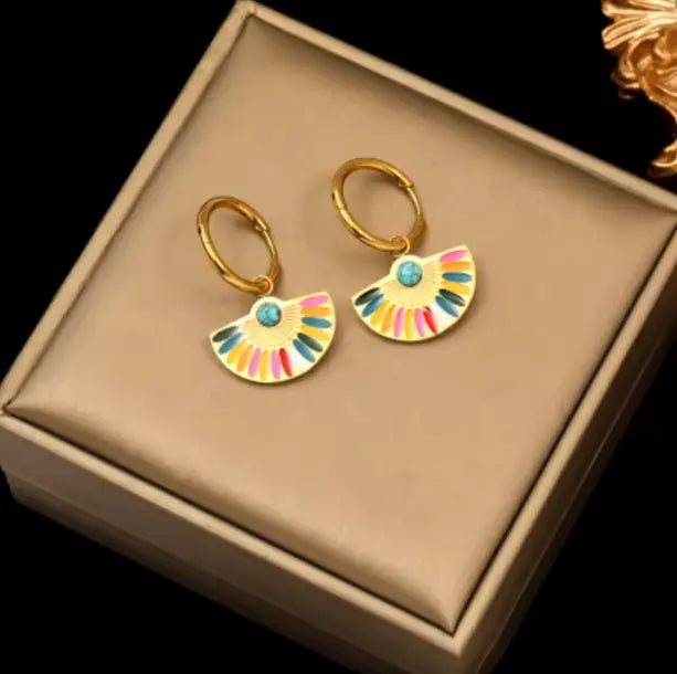 Boucles d'oreilles Arc en ciel